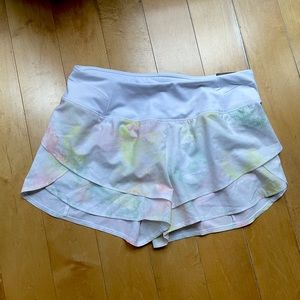 Calia mid rise shorts tie dye white